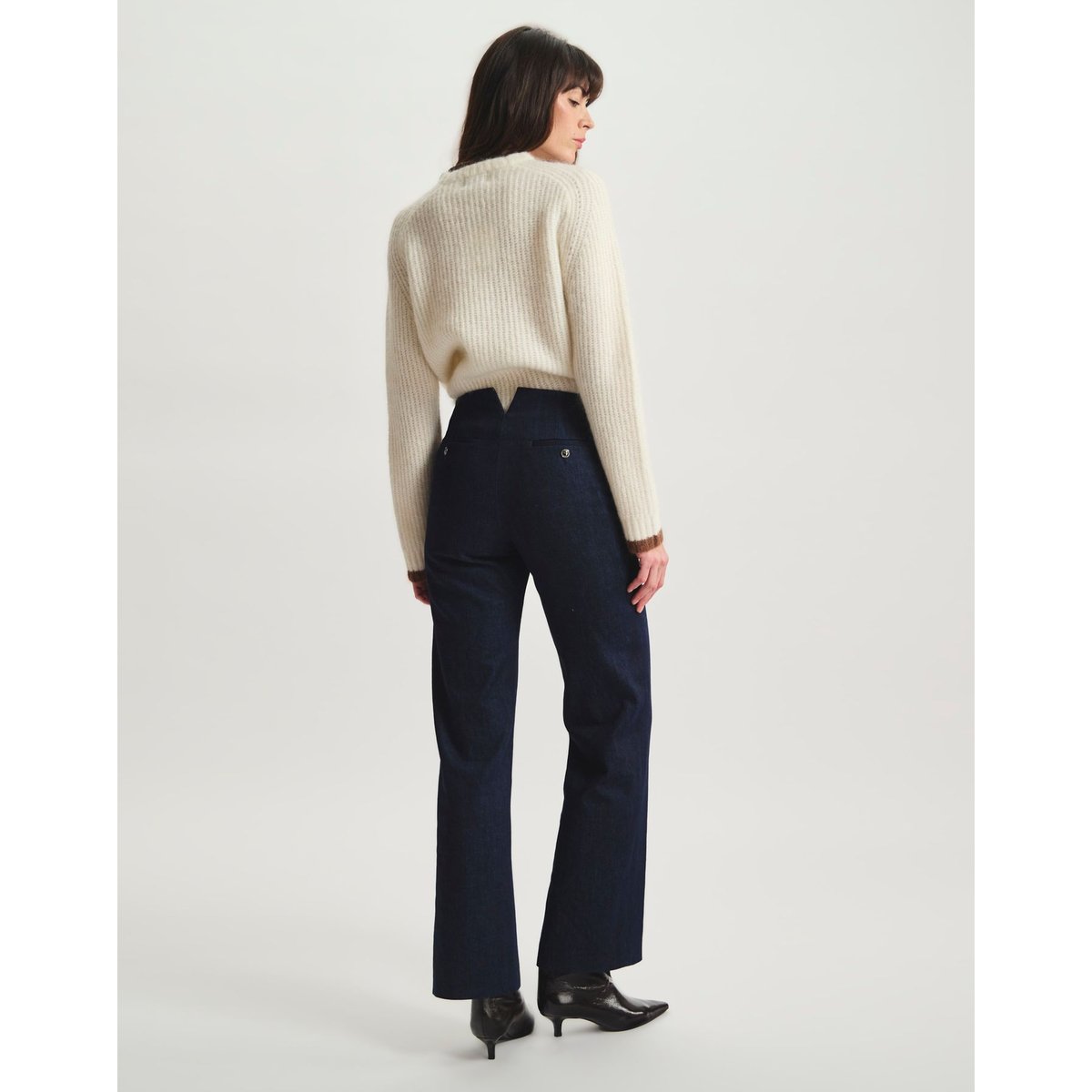 Pantalon Gabriel en coton bleu, INES DE LA FRESSANGE PARIS