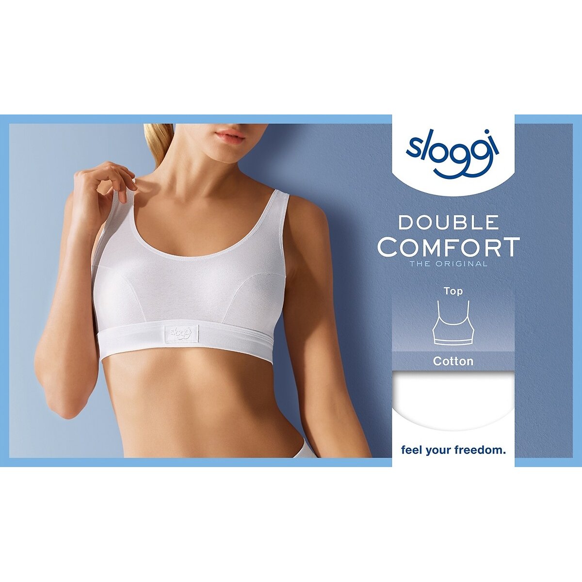 Brassière Double Comfort blanc, SLOGGI