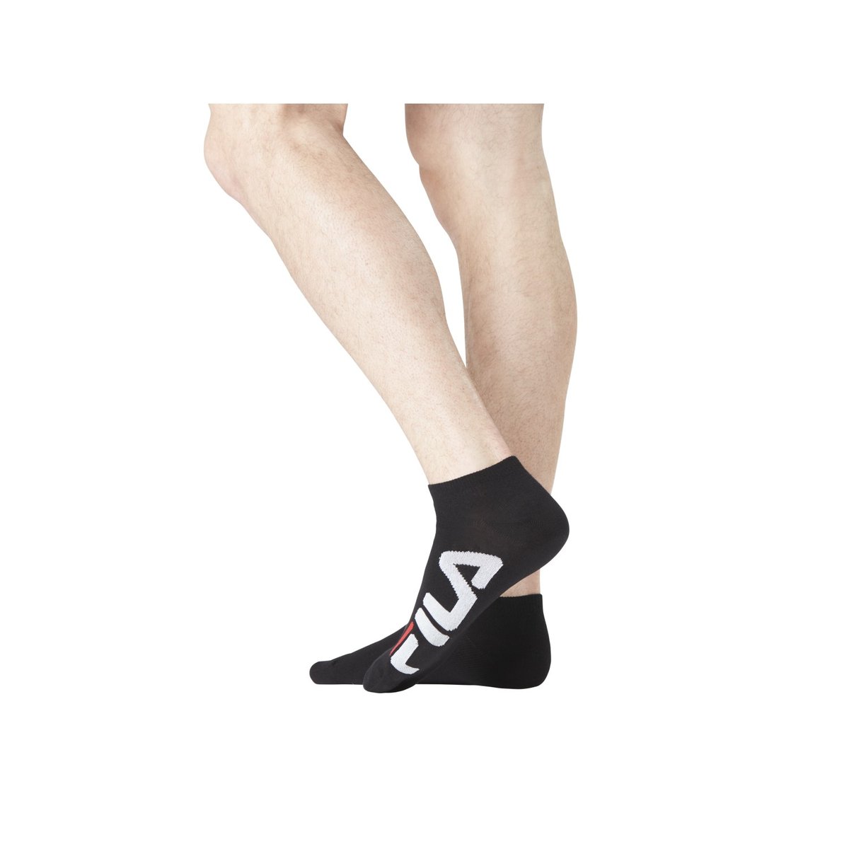 Lot De 6 Paires De Chaussettes Socquettes noir/blanc/rouge, FILA