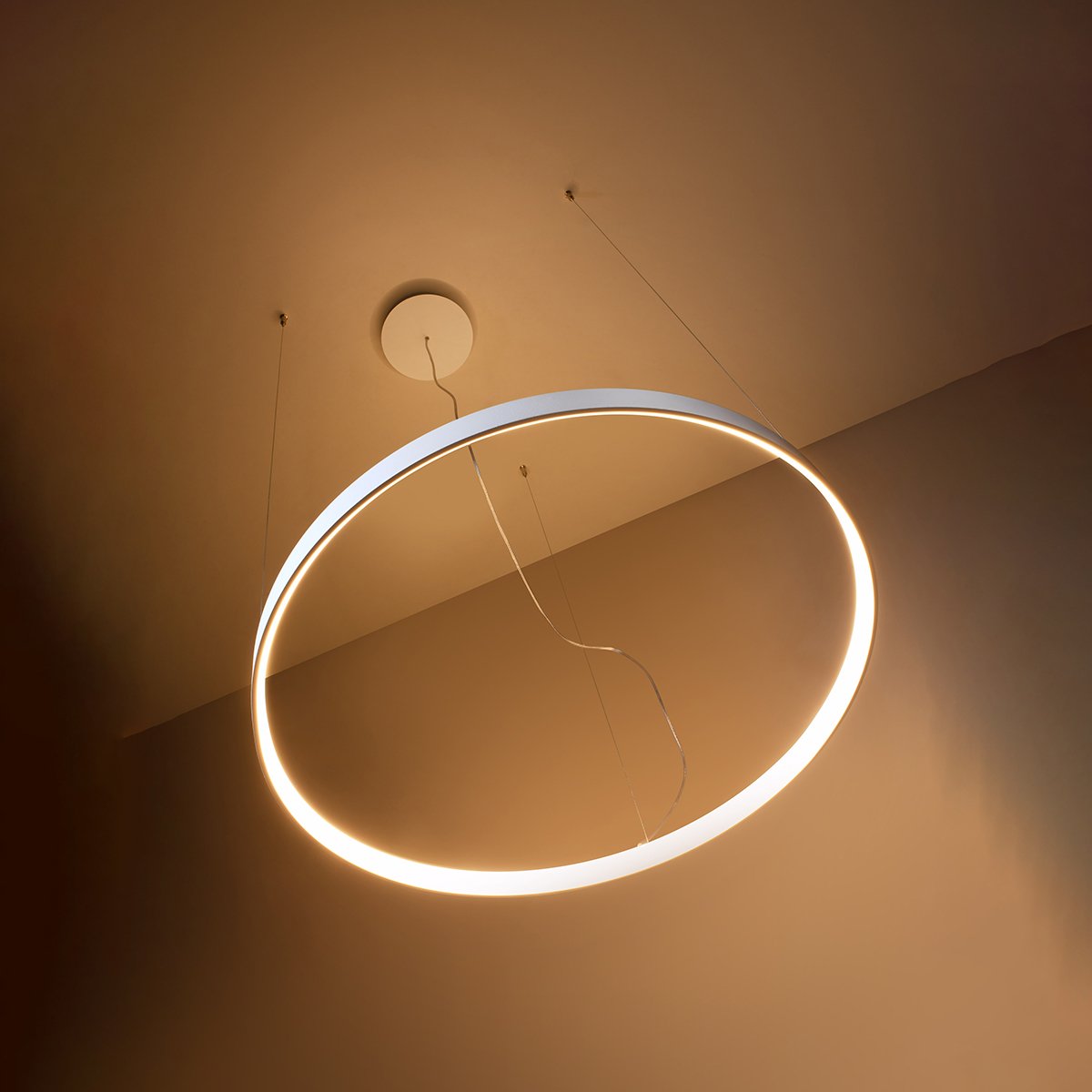 Lustre Aluminium Blanc LED 1 Rio blanc, EDEN