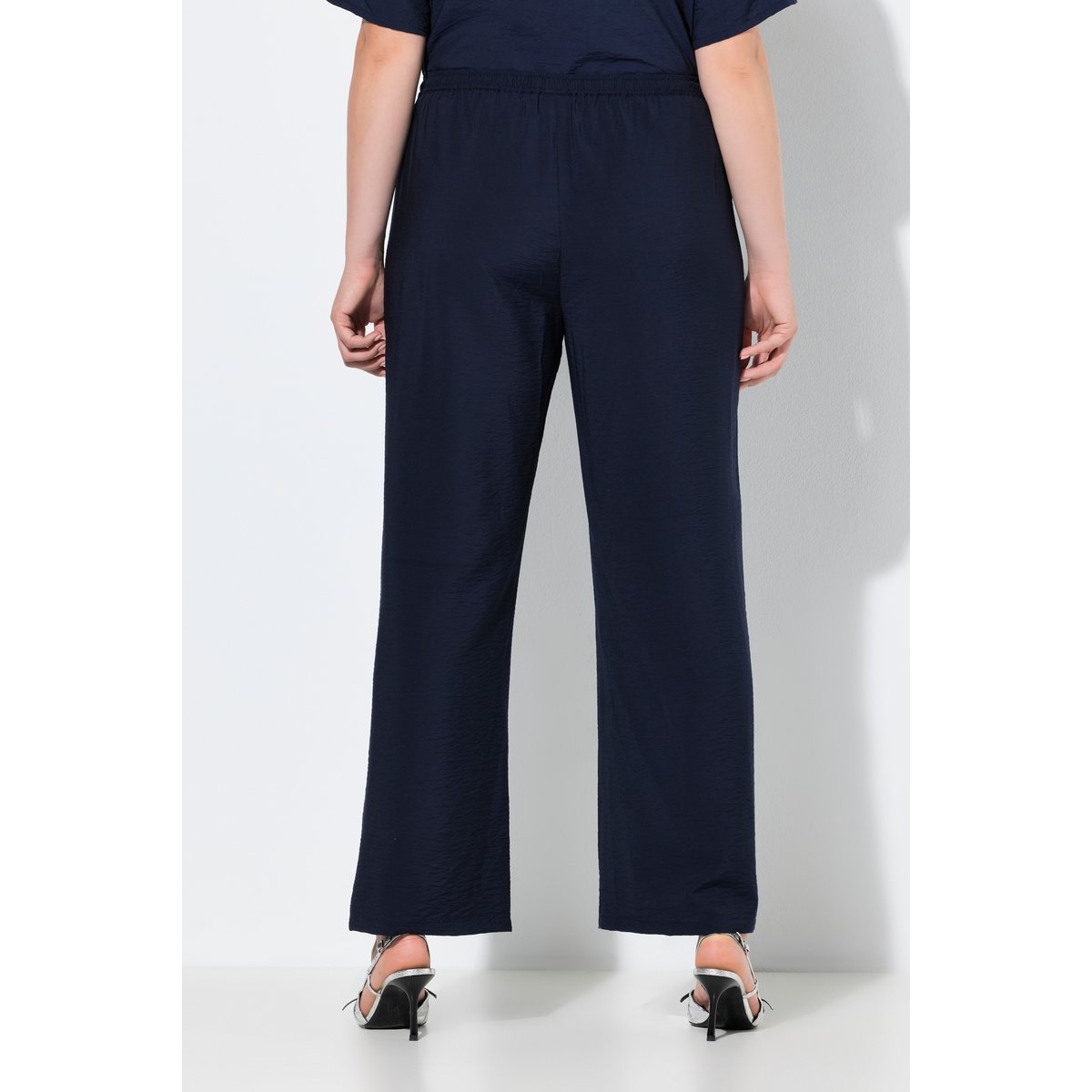 Pantalon à enfiler Mary, taille élastique marine, ULLA POPKEN