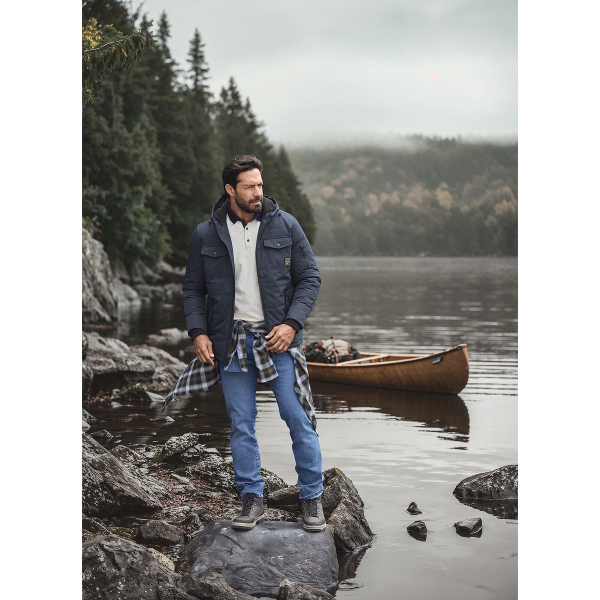 Veste outdoor EIRHOLM bleu foncé, JAN VANDERSTORM