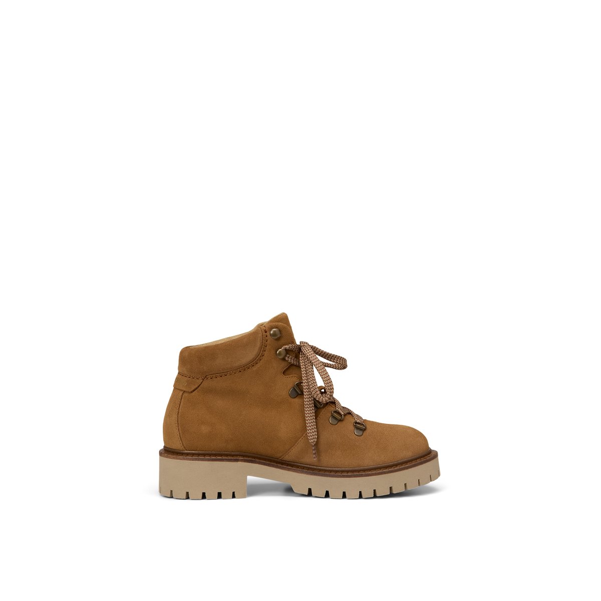 Bottes à lacets, modèle Phia en cuir velours huilé cognac, MARC O'POLO