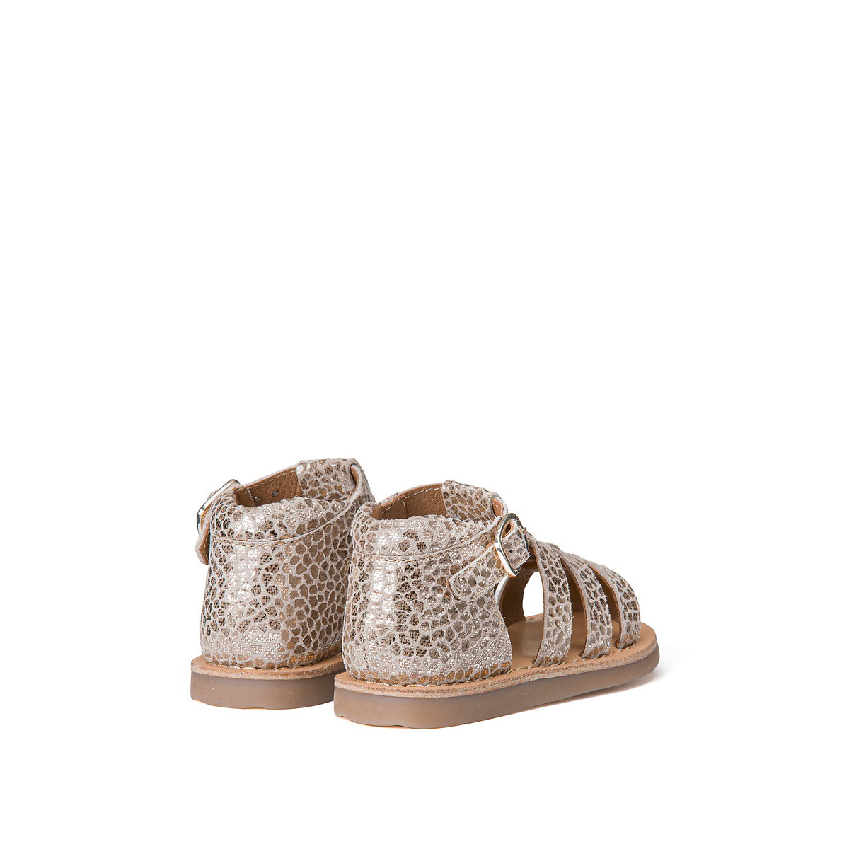 Sandalen in leer goudkleur, LA REDOUTE COLLECTIONS