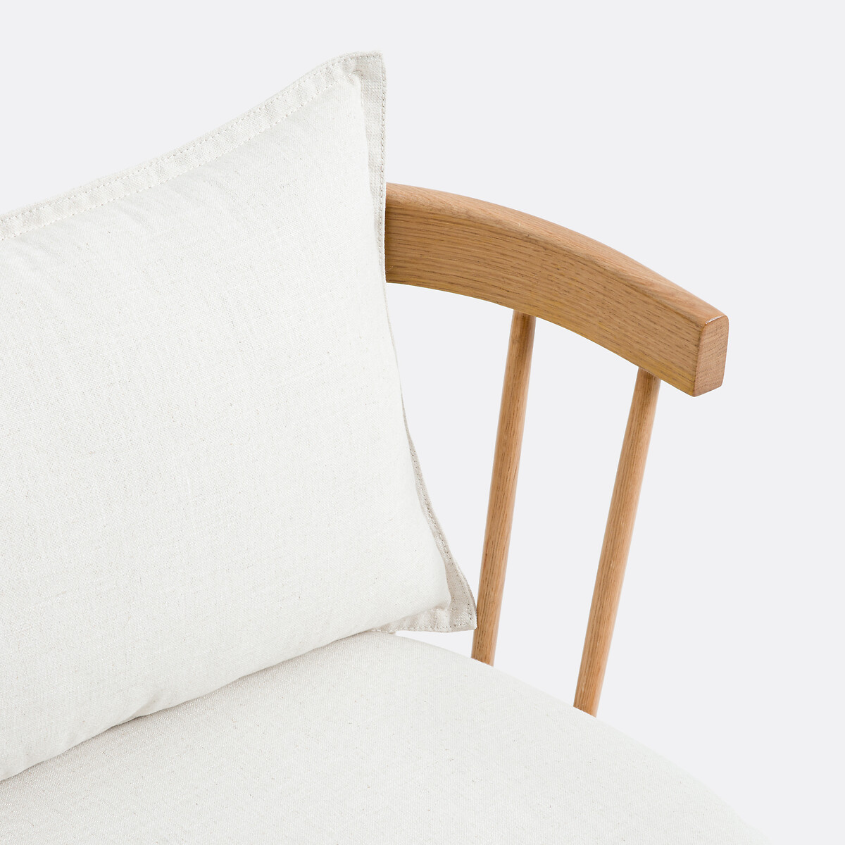 Fauteuil chêne et tissu, Portman beige, LA REDOUTE INTERIEURS