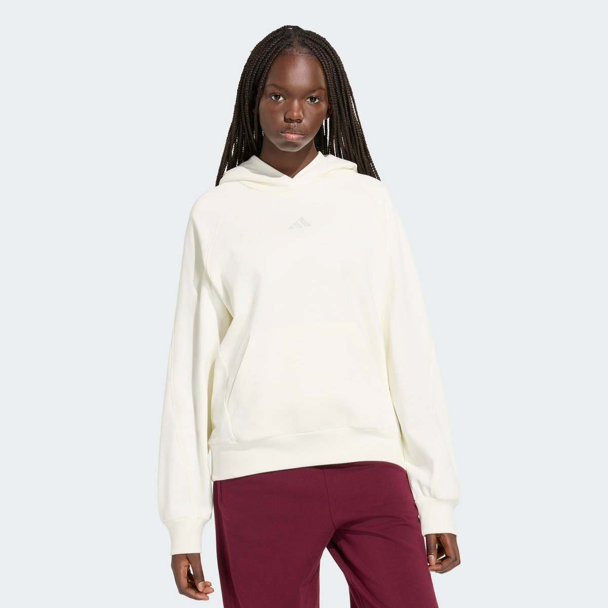 Sweat-Shirt À Capuche Petit Logo Adidas Kit Sweat-Shirt À Capuche Petit Logo Adidas Kit off white, ADIDAS SPORTSWEAR