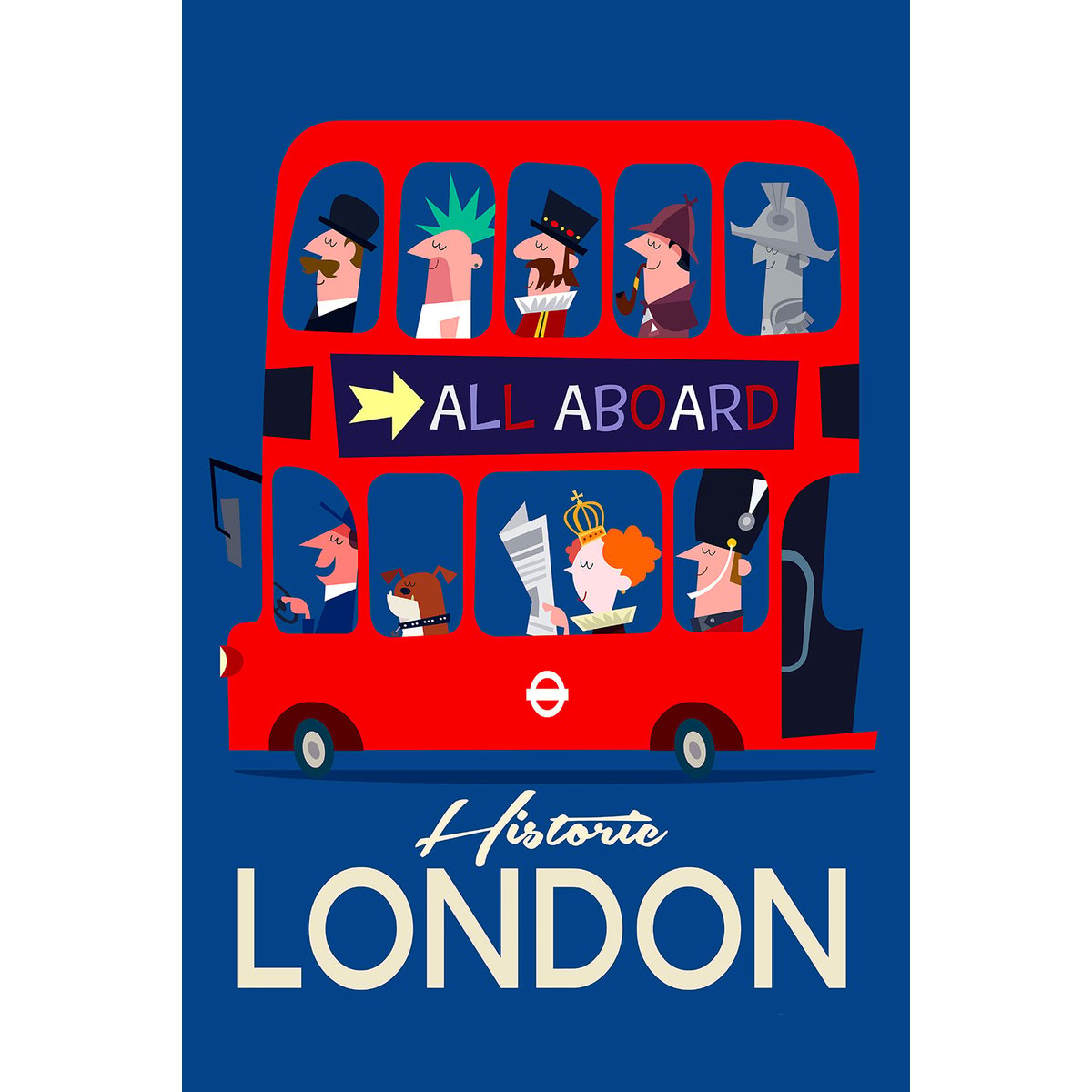 Tableau retro bus london tableau alu dibond, HEXOA