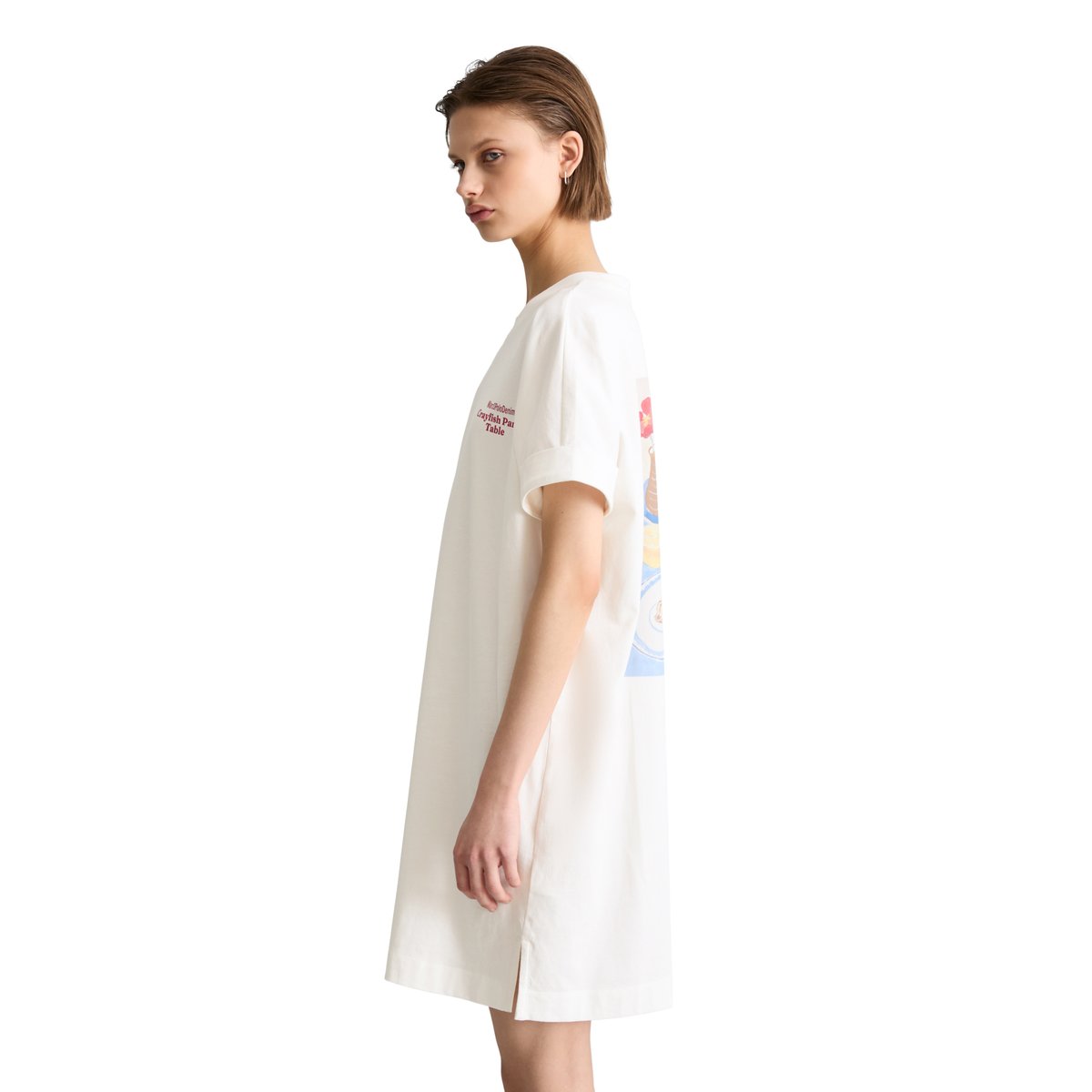 Robe en jersey style décontracté en coton organique blanc, MARC O’POLO DENIM