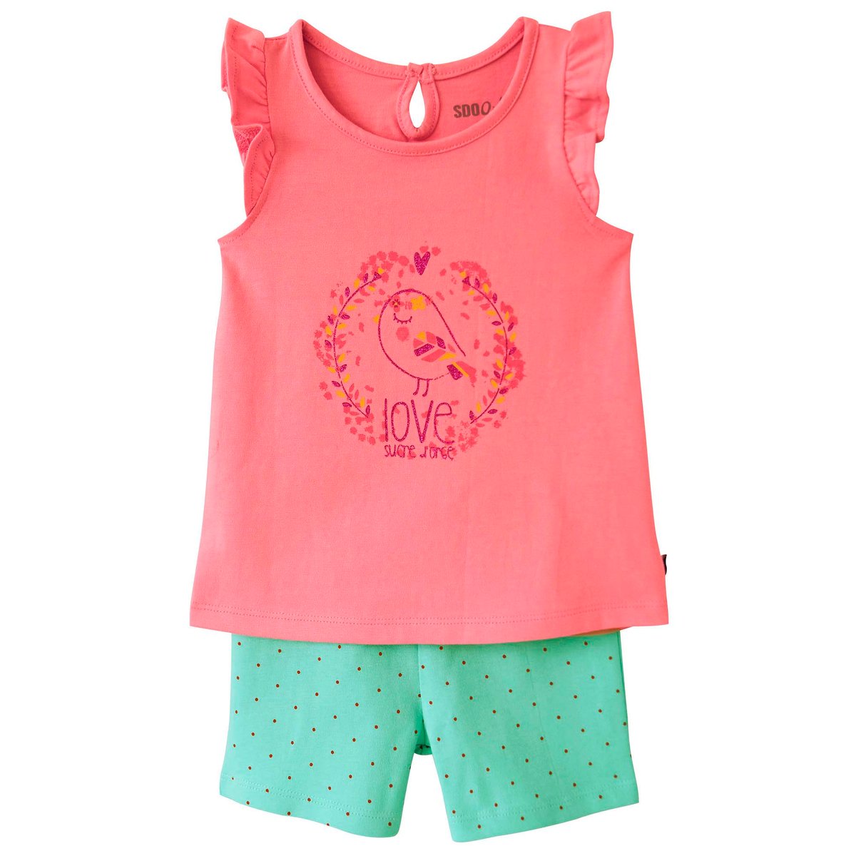 Pyjama 2p colombine rose, SUCRE D'ORGE