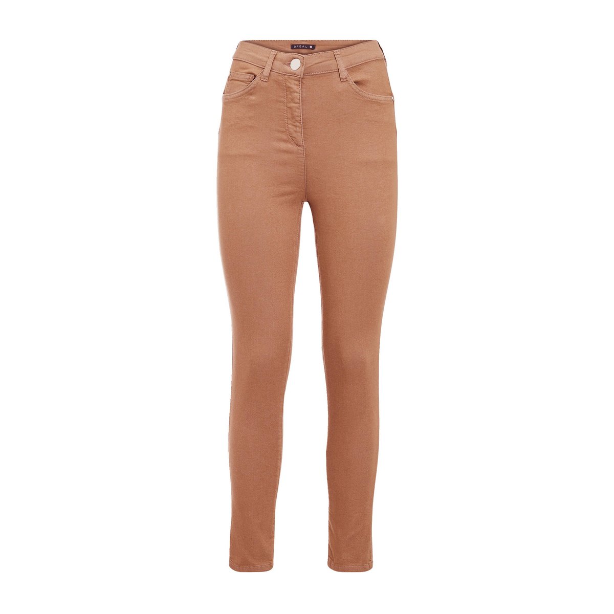 Pantalon léger taille haute 7/8ème marron, BREAL
