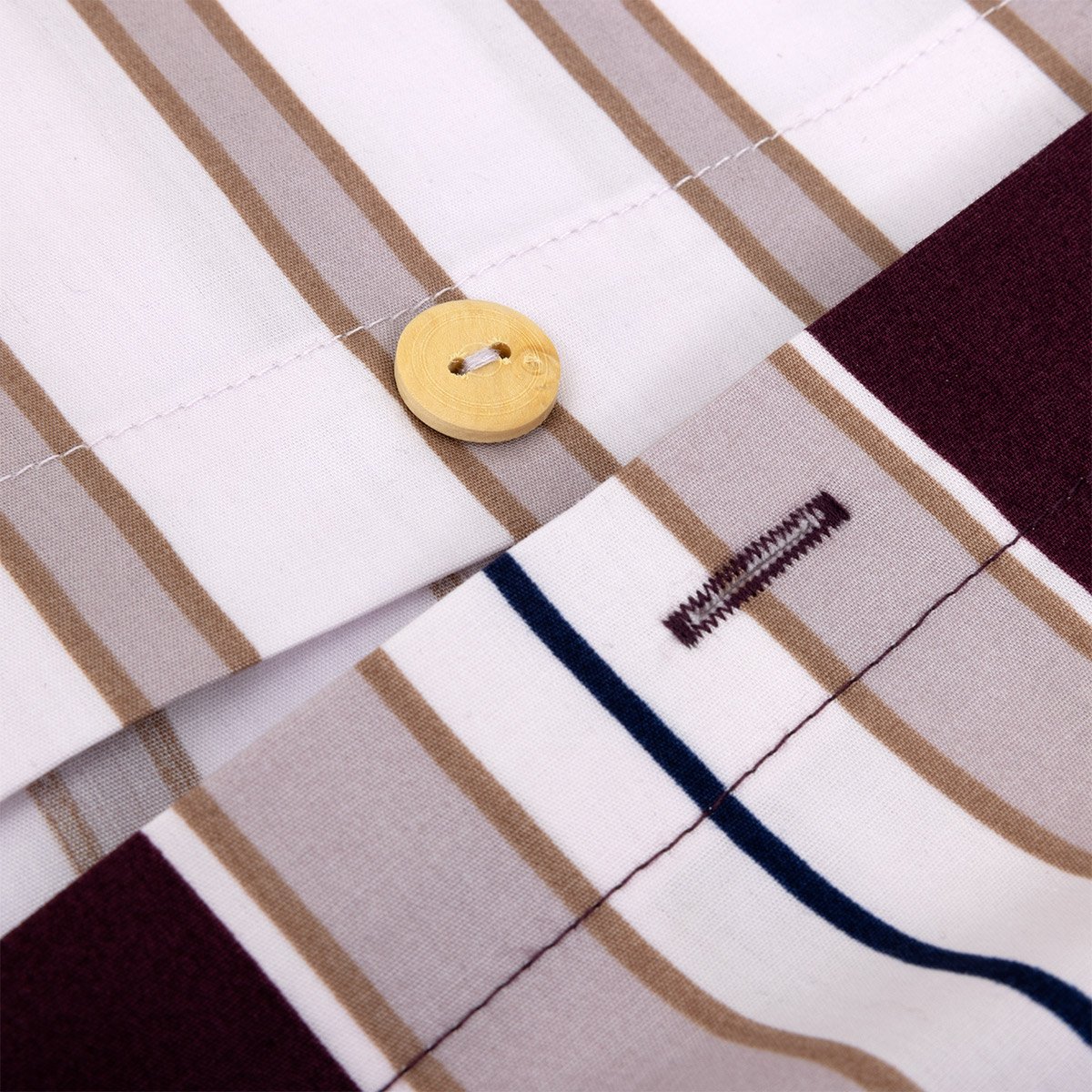 Housse de couette en percale de coton, L COTTAGE rouge, LACOSTE HOME