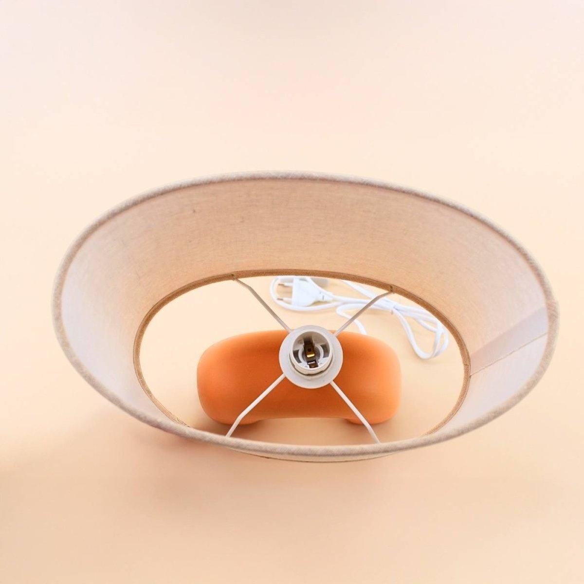 Lampe en céramique arche terracotta terracotta, ORNAMI
