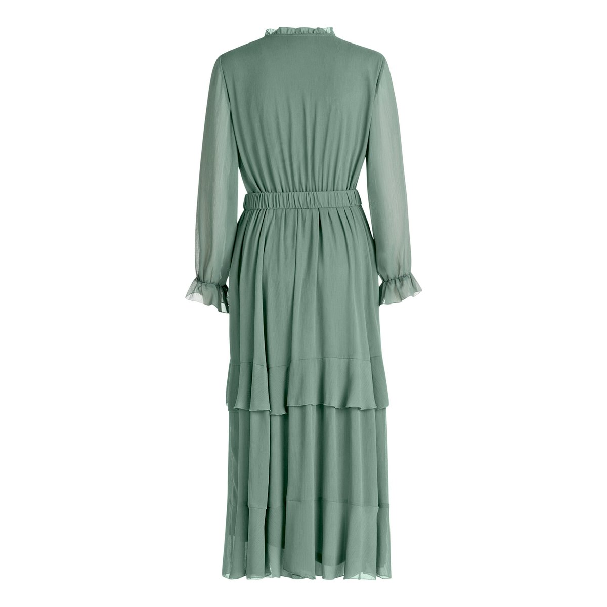 Robe de cocktail à volant evening green, VERA MONT