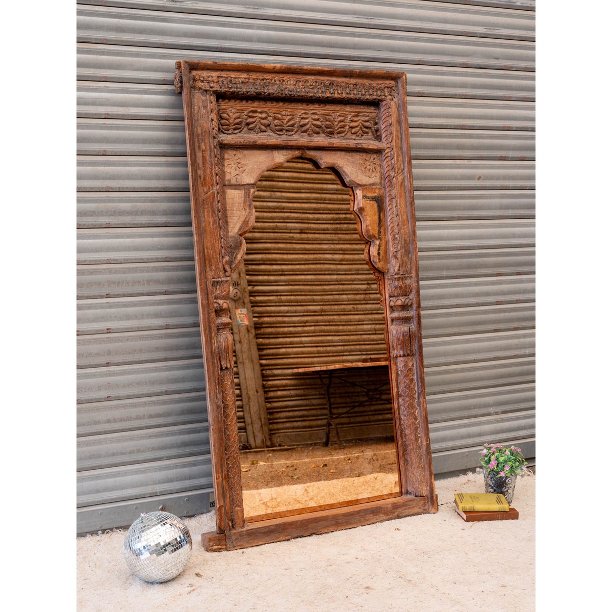 Grand miroir en bois Georges N°1307 - Bon état bois foncé, DEBONGOUT