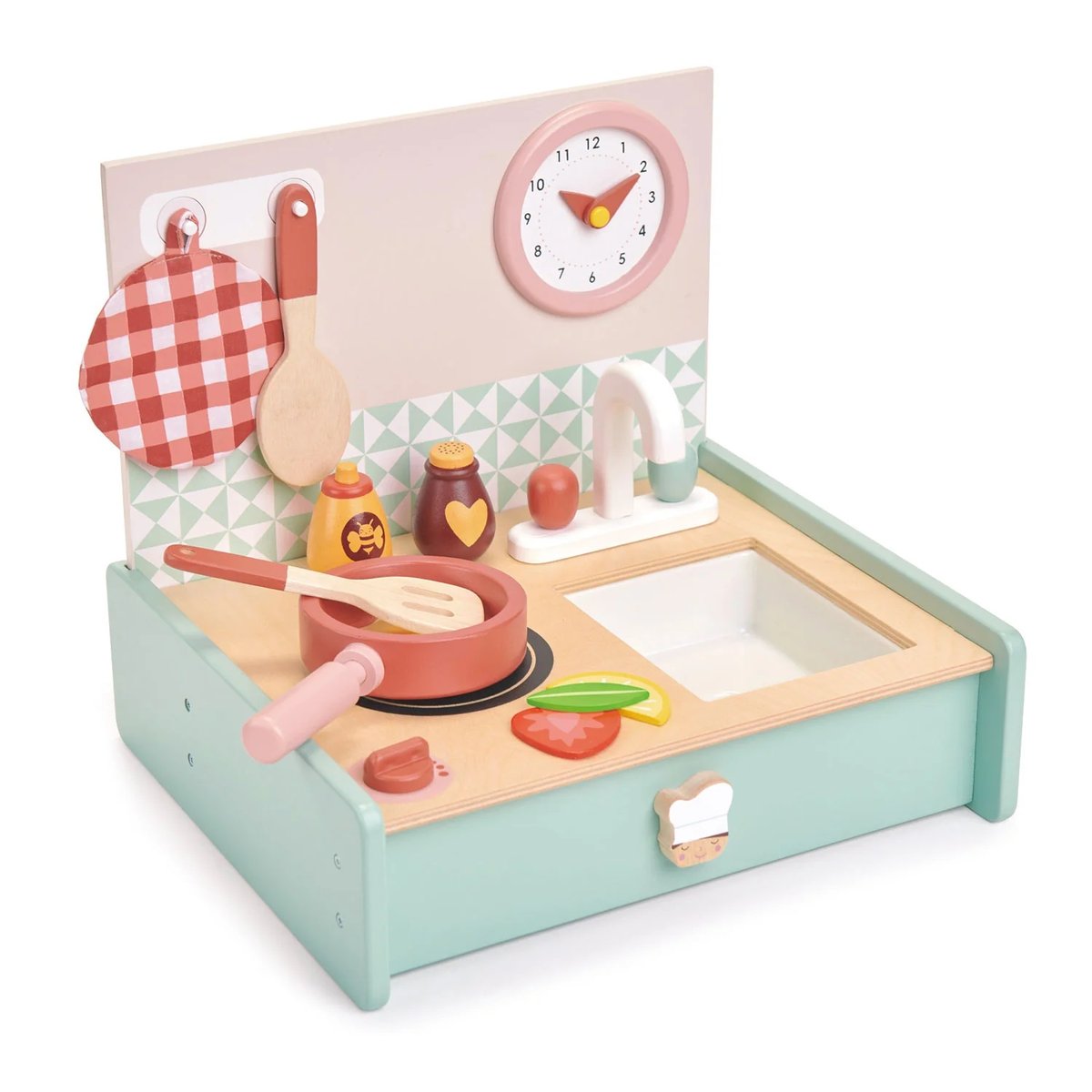 Cuisine pliable rose, vert, rouge, TENDER LEAF TOYS