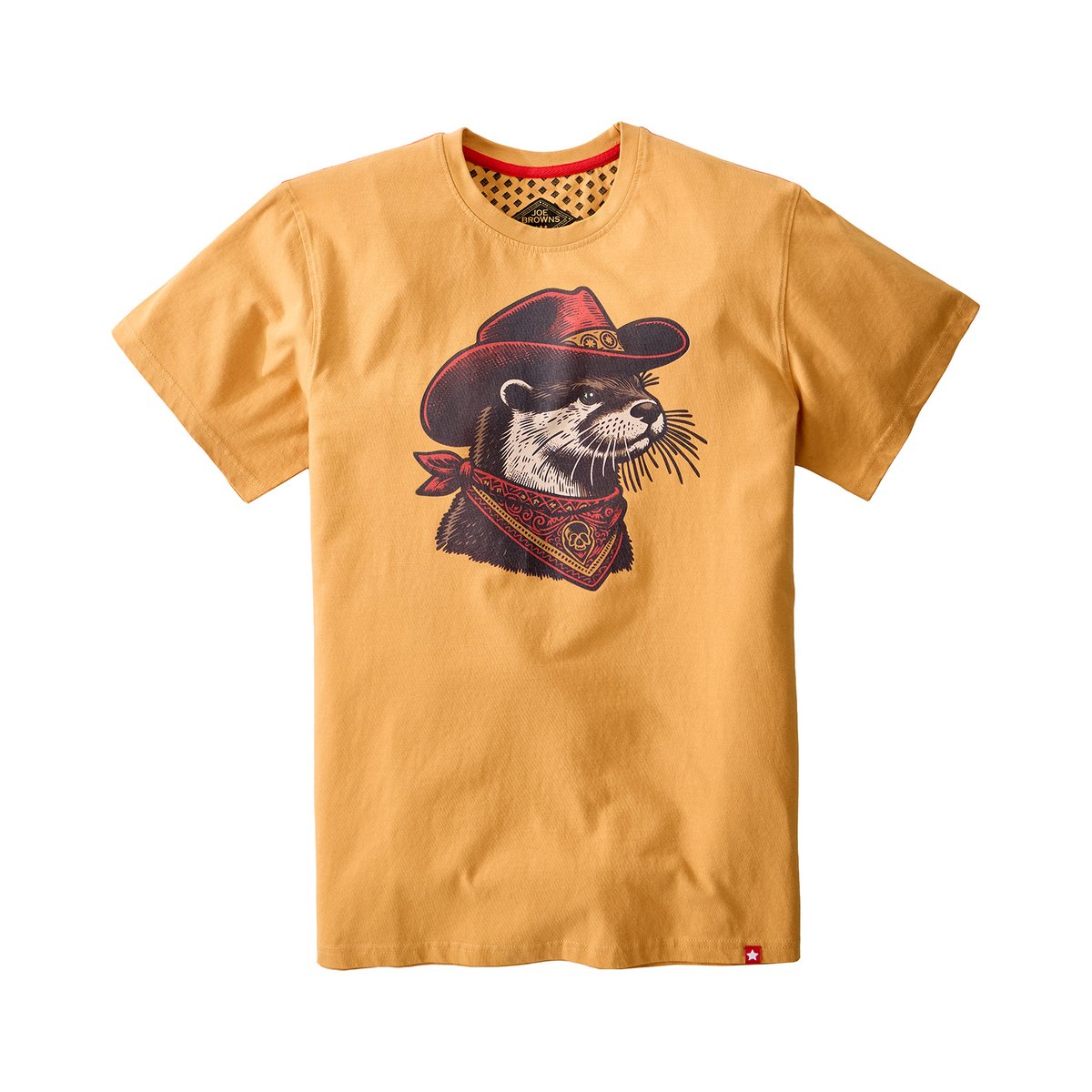 T-shirt Imprimé Loutre Cowboy marron, JOE BROWNS