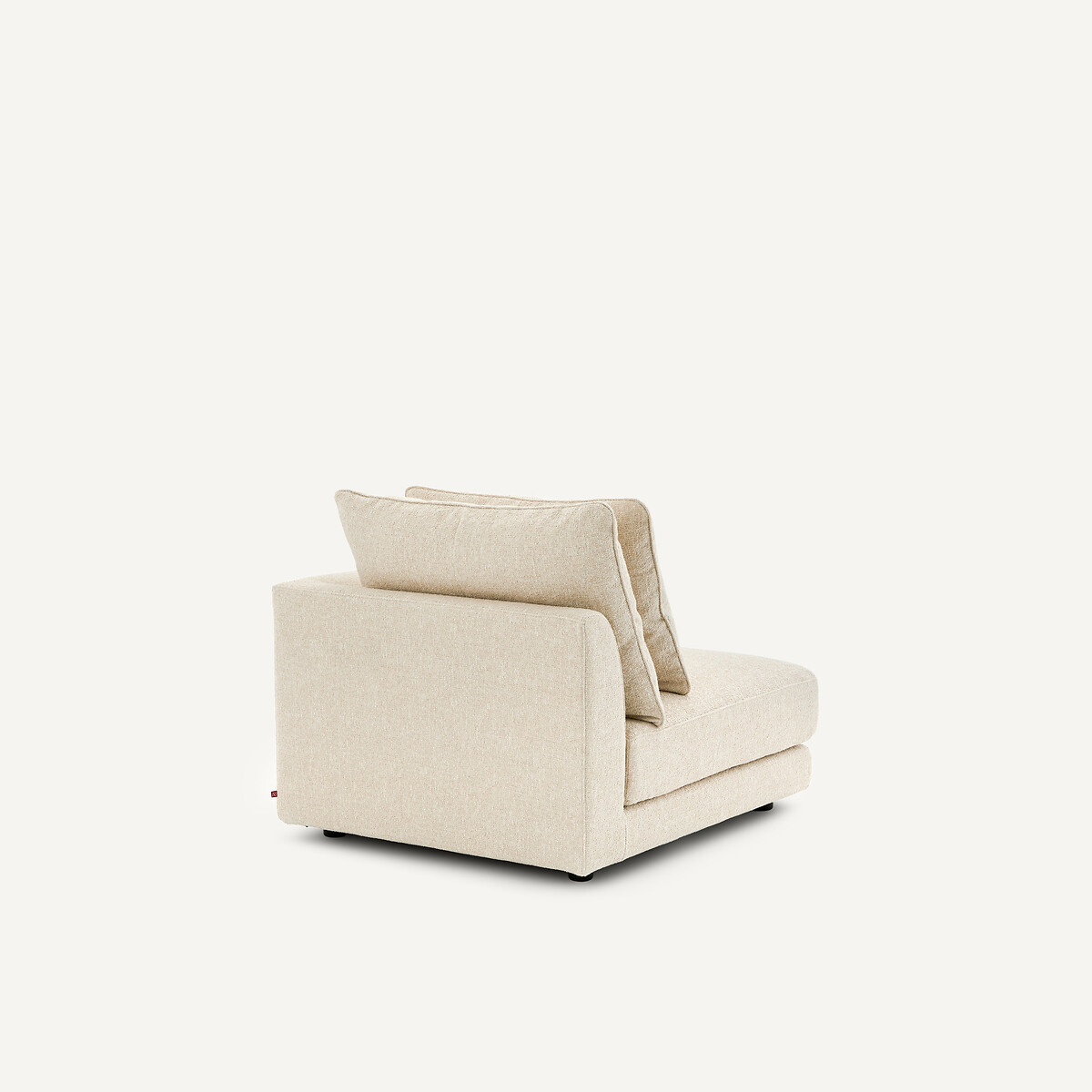 Rechtes Halbsofa, modular, aus bouclé, TIBERIO kreide, AM.PM