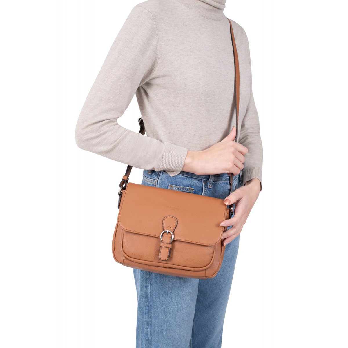 Sac porté travers  CONFORT bleu marine, HEXAGONA