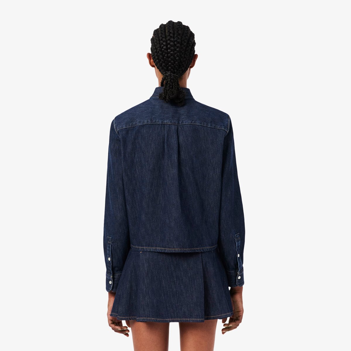 Chemise denim léger regular fit bleu-rne, LACOSTE