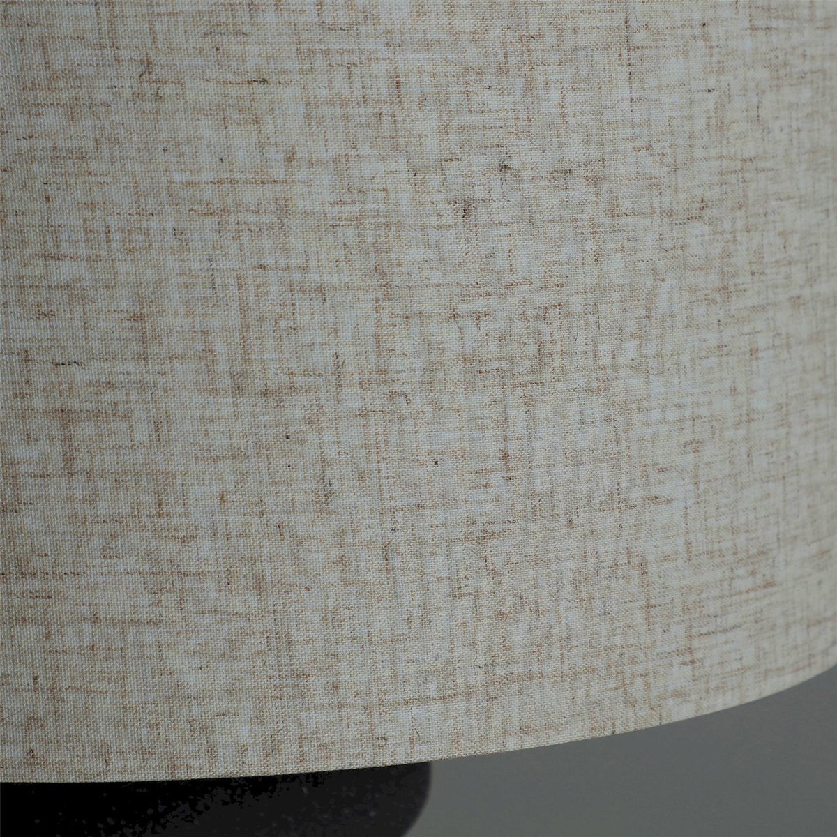 Lampe de table en céramique texturée noir texturé et blanc lin, RECOLLECTION