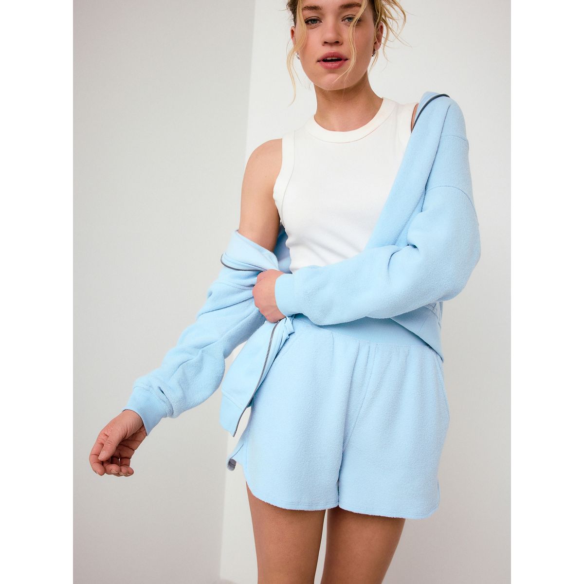 Short en tissu éponge bleu, NEXT