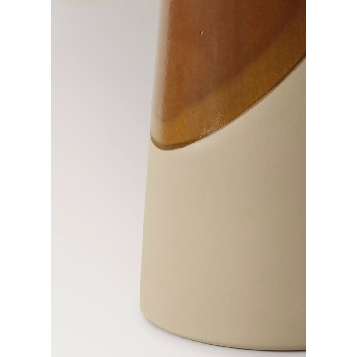 Vase 100 % grès bicolore marron, MANGO HOME
