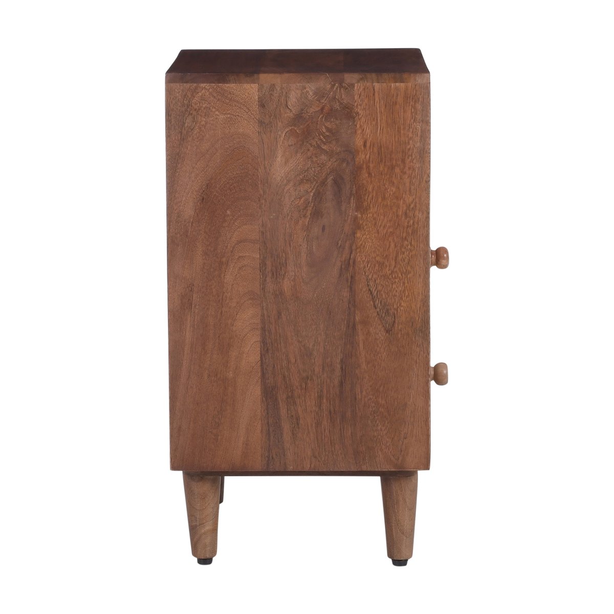 Table de chevet 2 tiroirs, bois de manguier, SALEM bois, NORDLYS