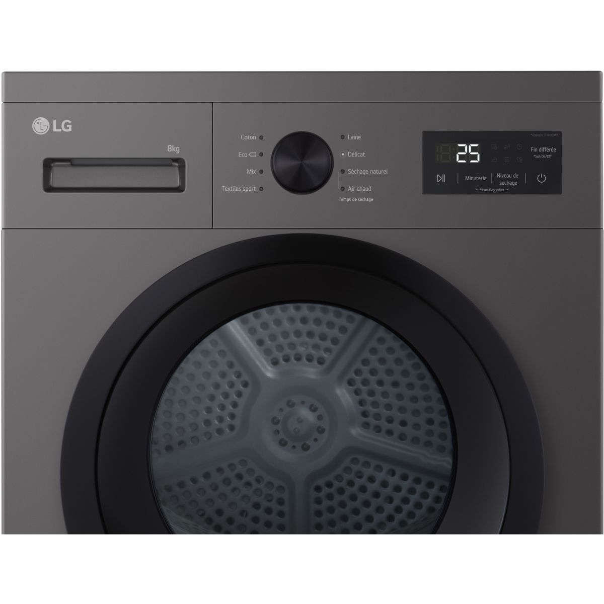 Sèche linge pompe à chaleur RH8N14SL graphite, LG