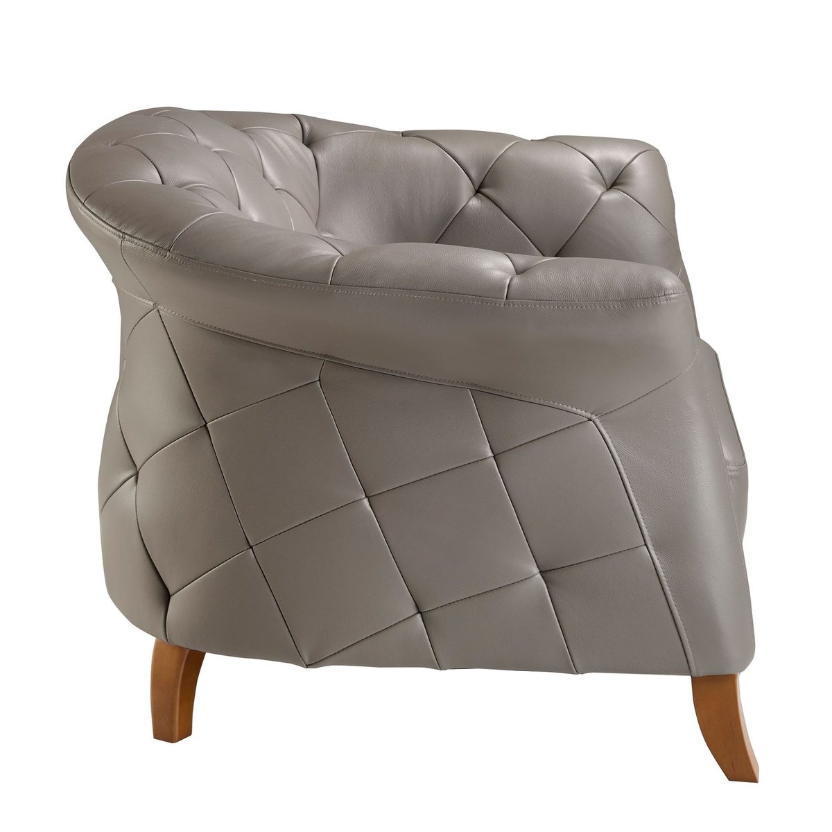 Fauteuil en cuir gris | miel, ANGEL CERDA