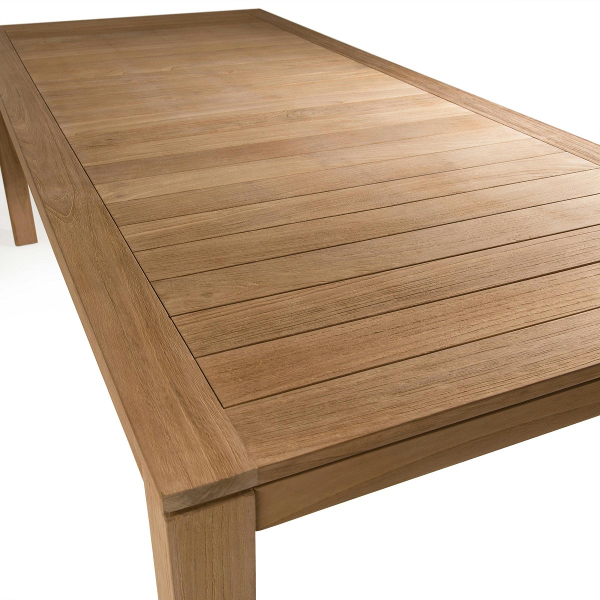 Ensemble de jardin extérieur grande table rectangle en teck 6 chaises ALERIA bois naturel, PIER IMPORT