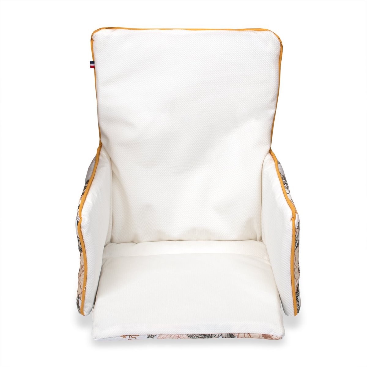 Coussin de chaise haute réversible NÉO VINTAGE néo vintage imprimé floral, beige, blanc, SEVIRA KIDS