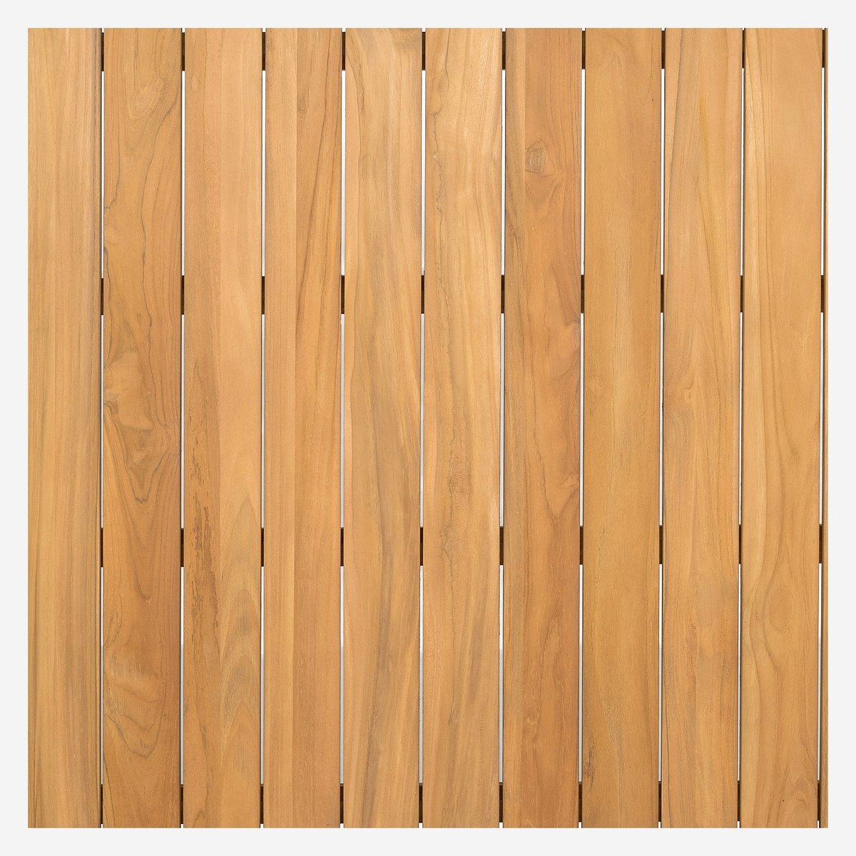 Table rectangulaire de jardin en teck massif CALVIA naturel clair, HABITAT