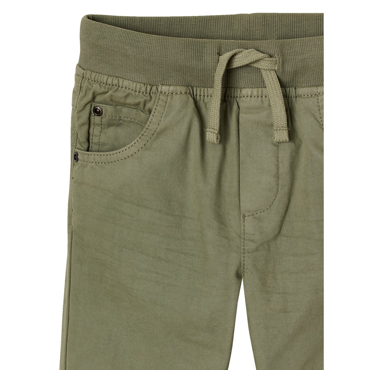 Pantalon style jogger doublé polaire facile à enfiler vert sauge, VERTBAUDET