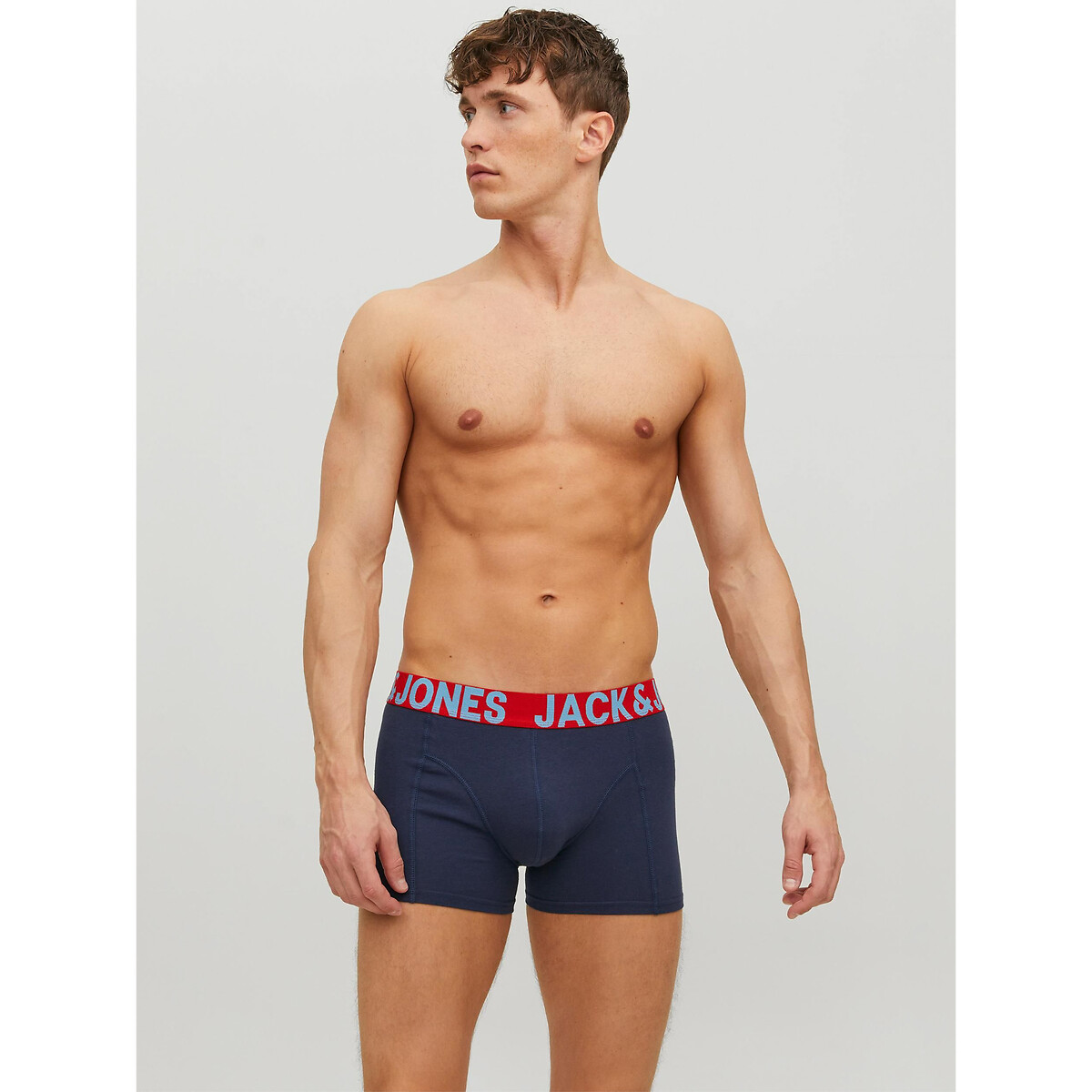 Lot de 3 boxers noir + bleu, JACK & JONES