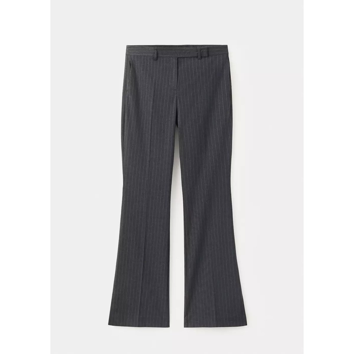 Pantalon flare rayures tennis gris, MANGO
