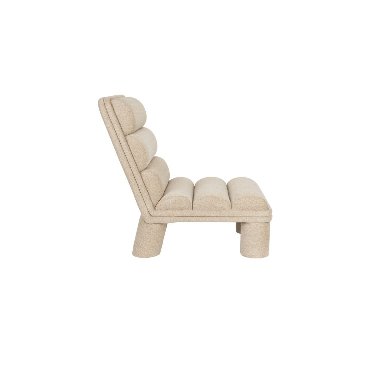 Fauteuil design pivotant en tissu, bohème, SEINA beige, DUTCHBONE