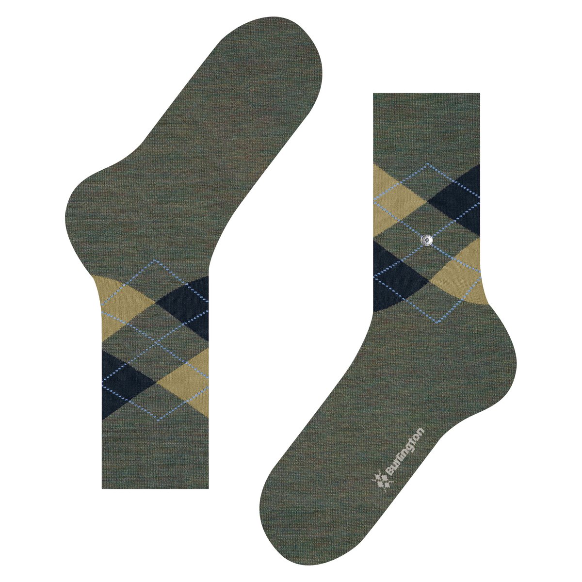 Chaussettes Edinburgh Melange Opaque turquoise, BURLINGTON