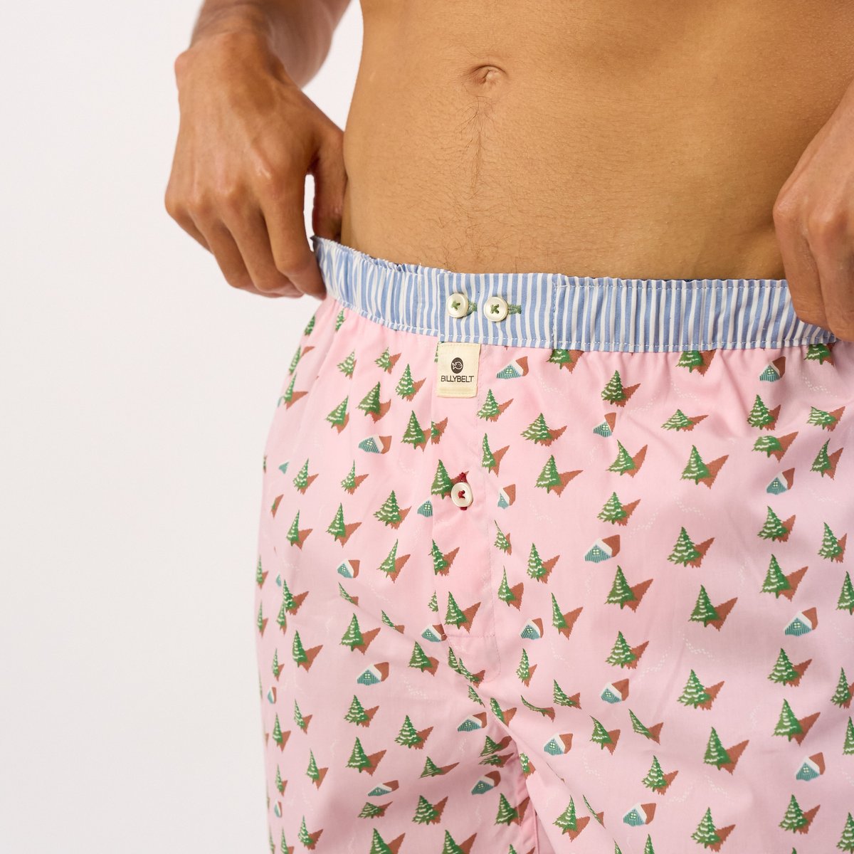 Caleçon en coton biologique FANTAISIE rose, BILLYBELT