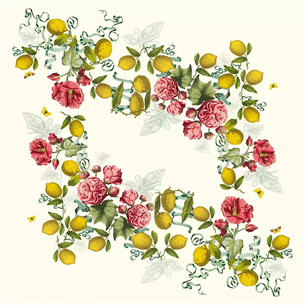 Nappe lin & coton lavé CITRONS DE MENTON romance, GARNIER THIEBAUT