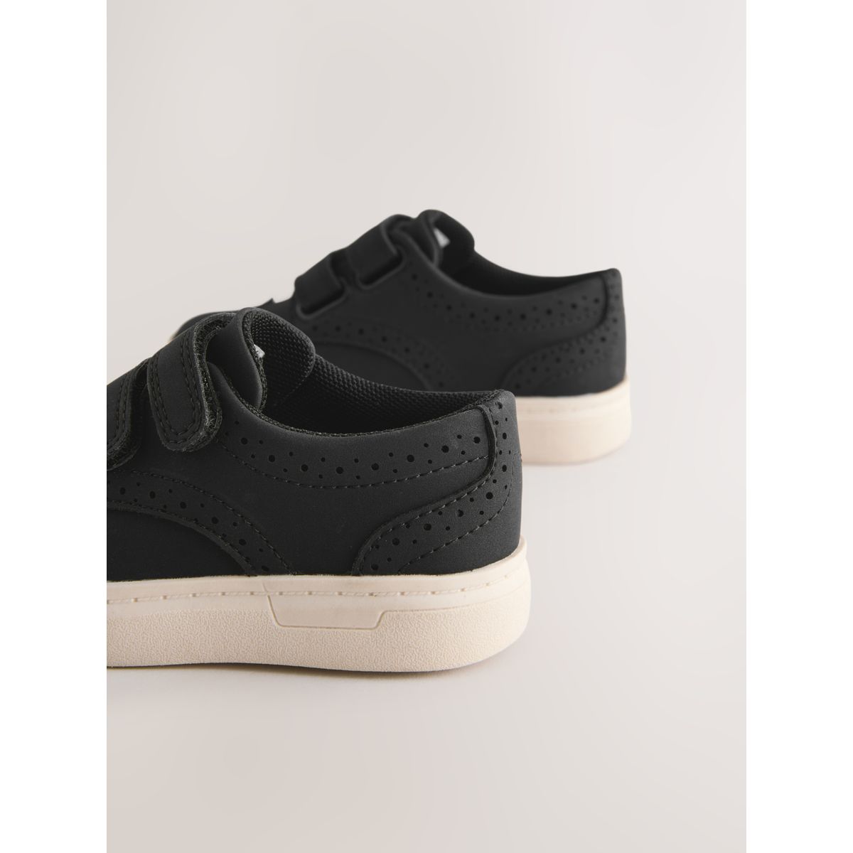 Chaussures richelieu à fermeture scratch noir, NEXT
