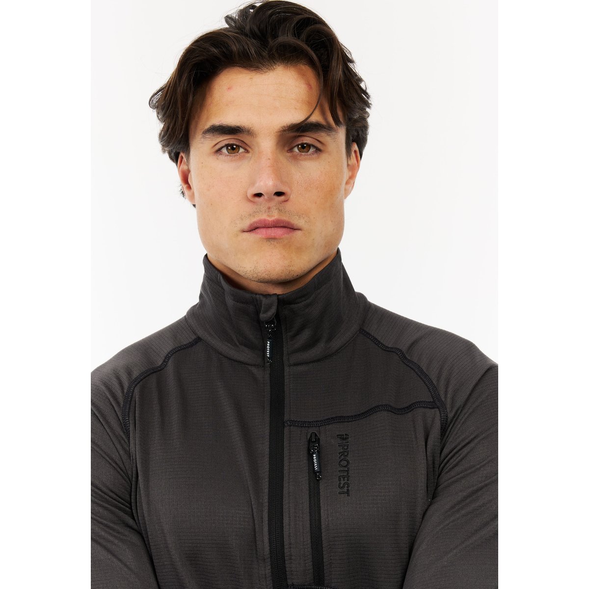 Haut 1/4 zippé PRTREKODY deep grey, PROTEST