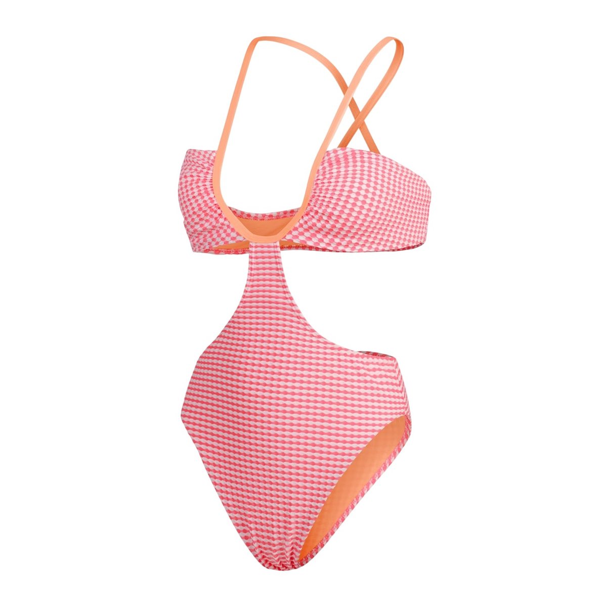 Maillot de bain 1 pièce motif/style à carreaux rose clair, SPEEDO