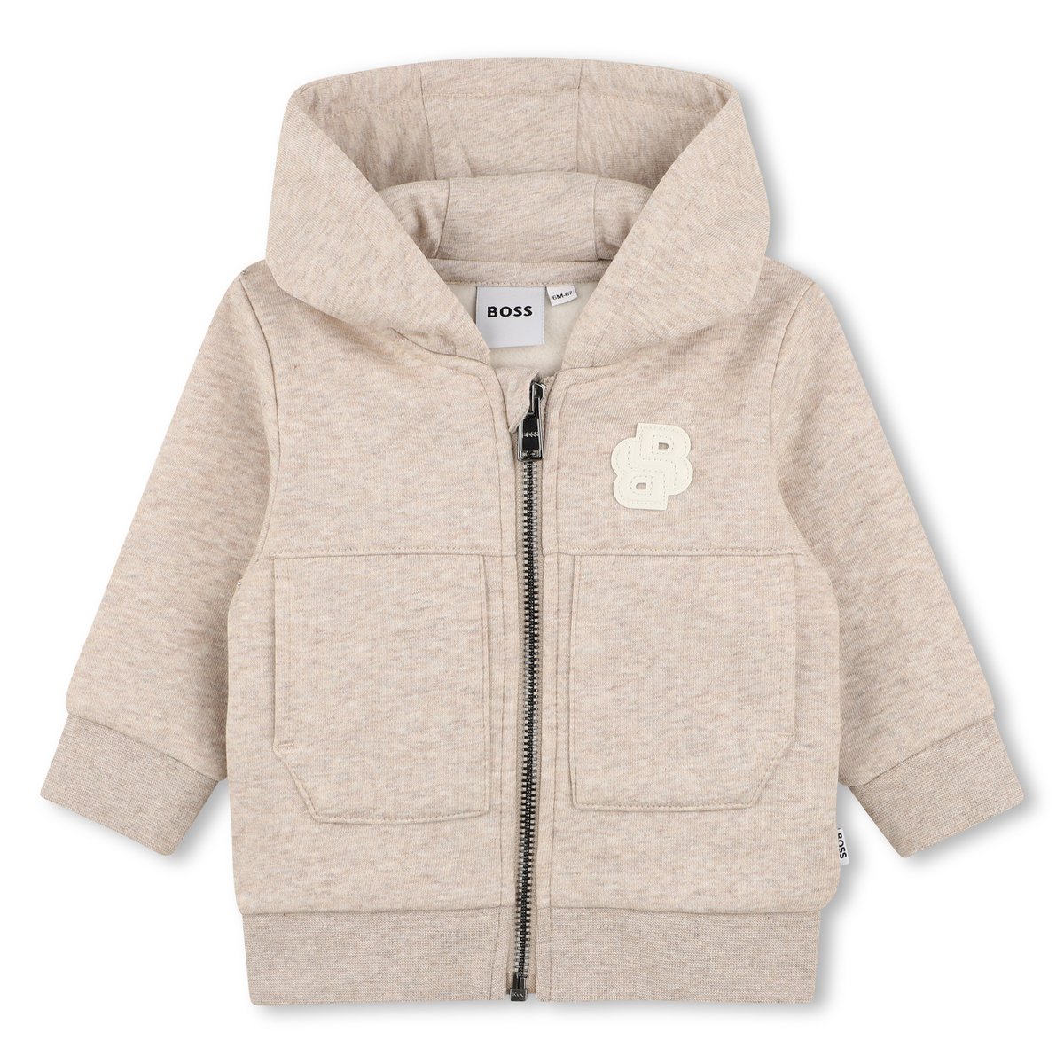 Ensemble cardigan et pantalon ecru chine, BOSS KIDSWEAR