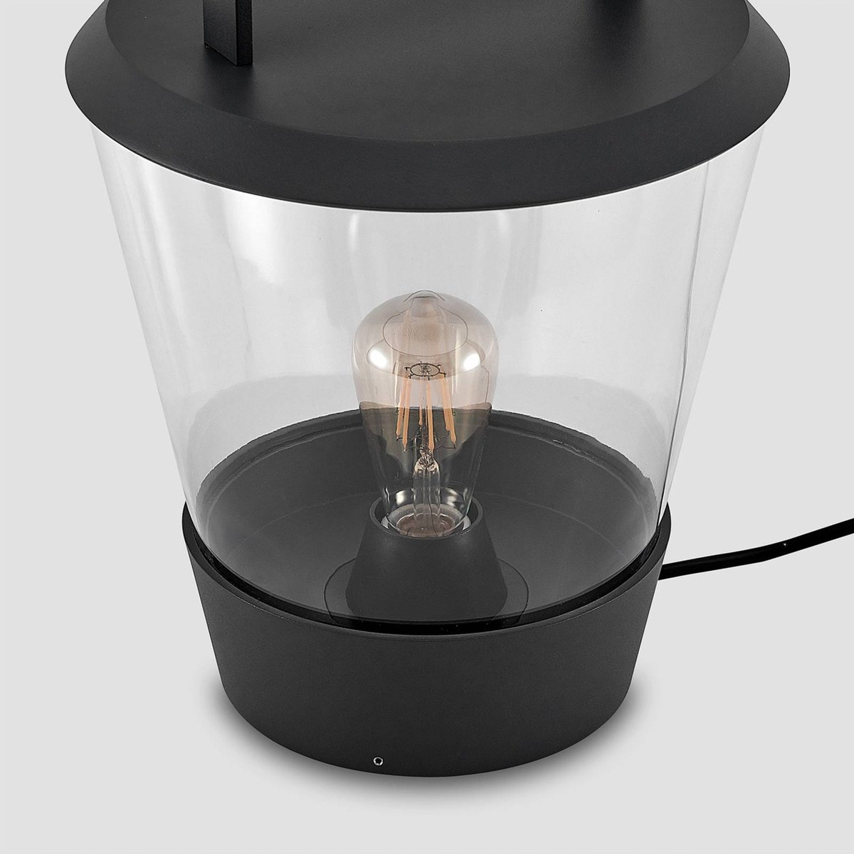 Luminaire de terrasse en aluminium moderne anthracite, transparent, LUCANDE