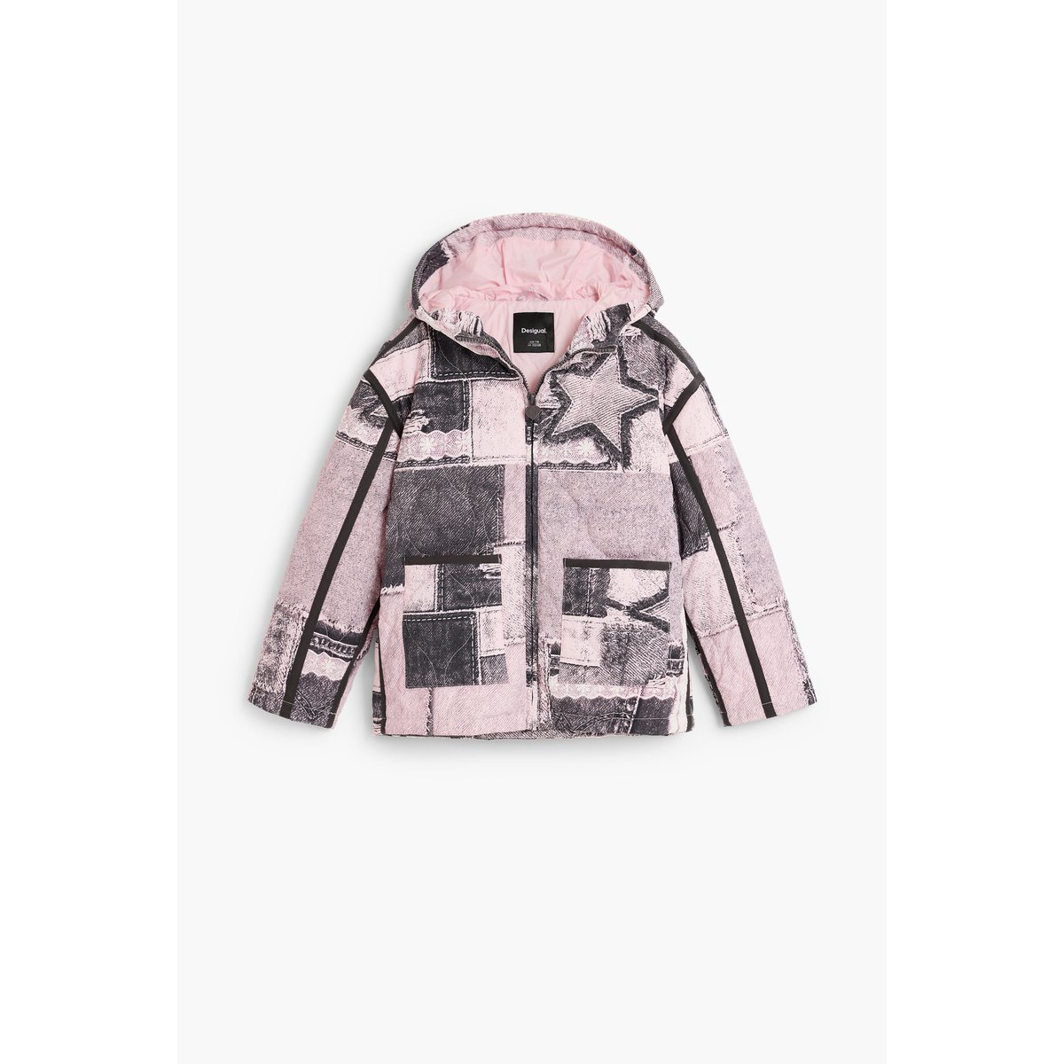 Veste à capuche collage noir, DESIGUAL