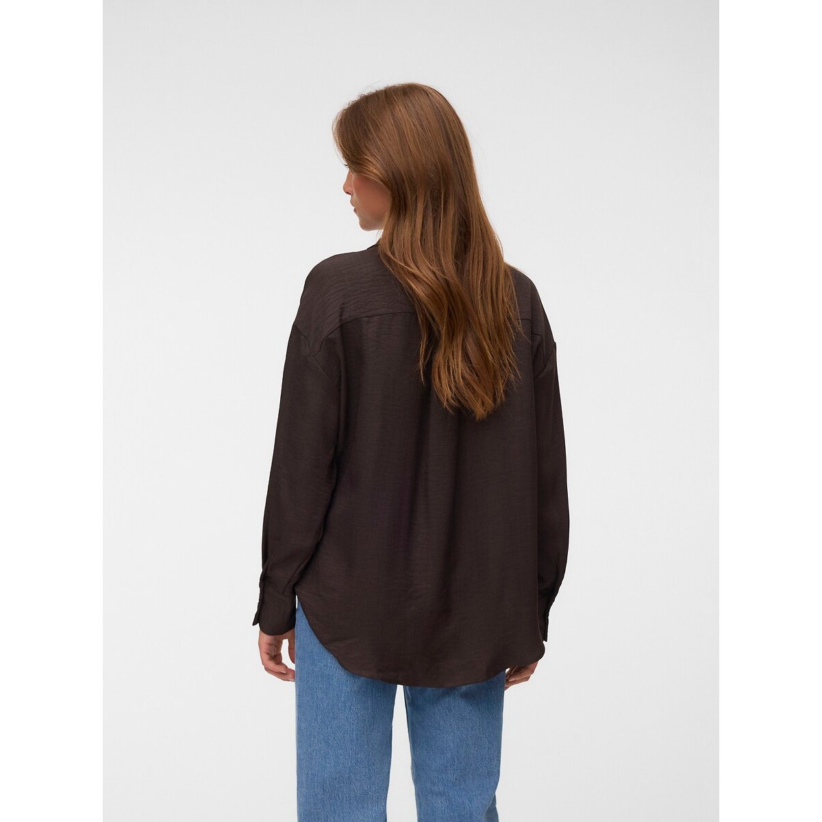Long Sleeve Blouse chocolate brown, VERO MODA