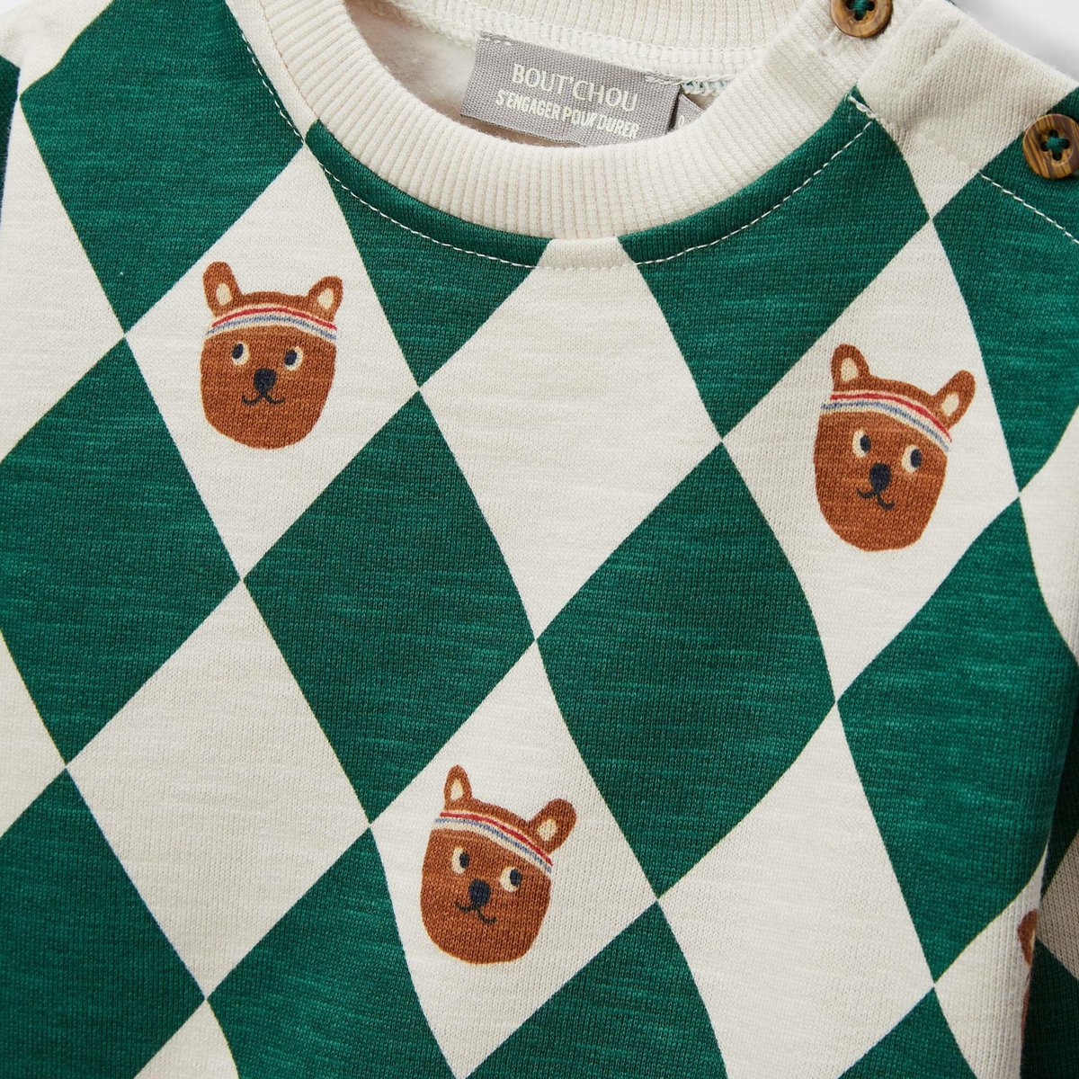 Sweat imprimé en coton BIO GOTS epine, BOUT'CHOU