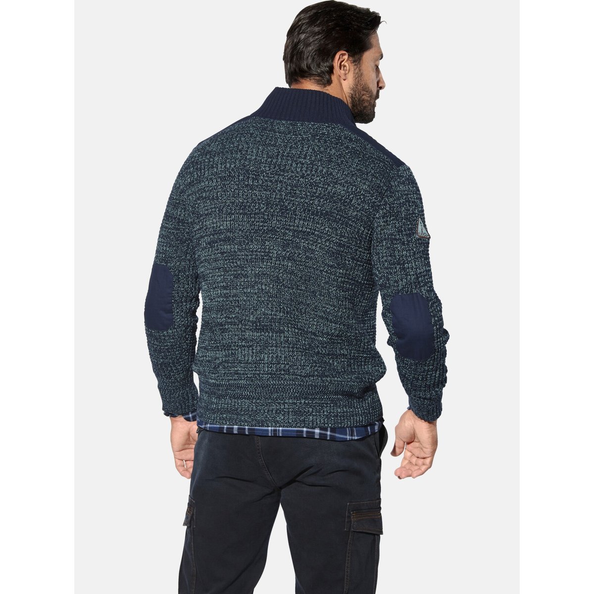 Pull BJORNBERG petrole mélange, JAN VANDERSTORM