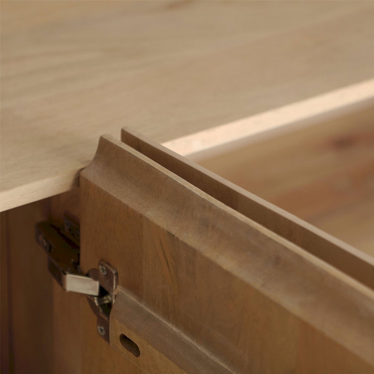 Buffet scandinave en bois de manguier VACIO bois clair et noir, RECOLLECTION