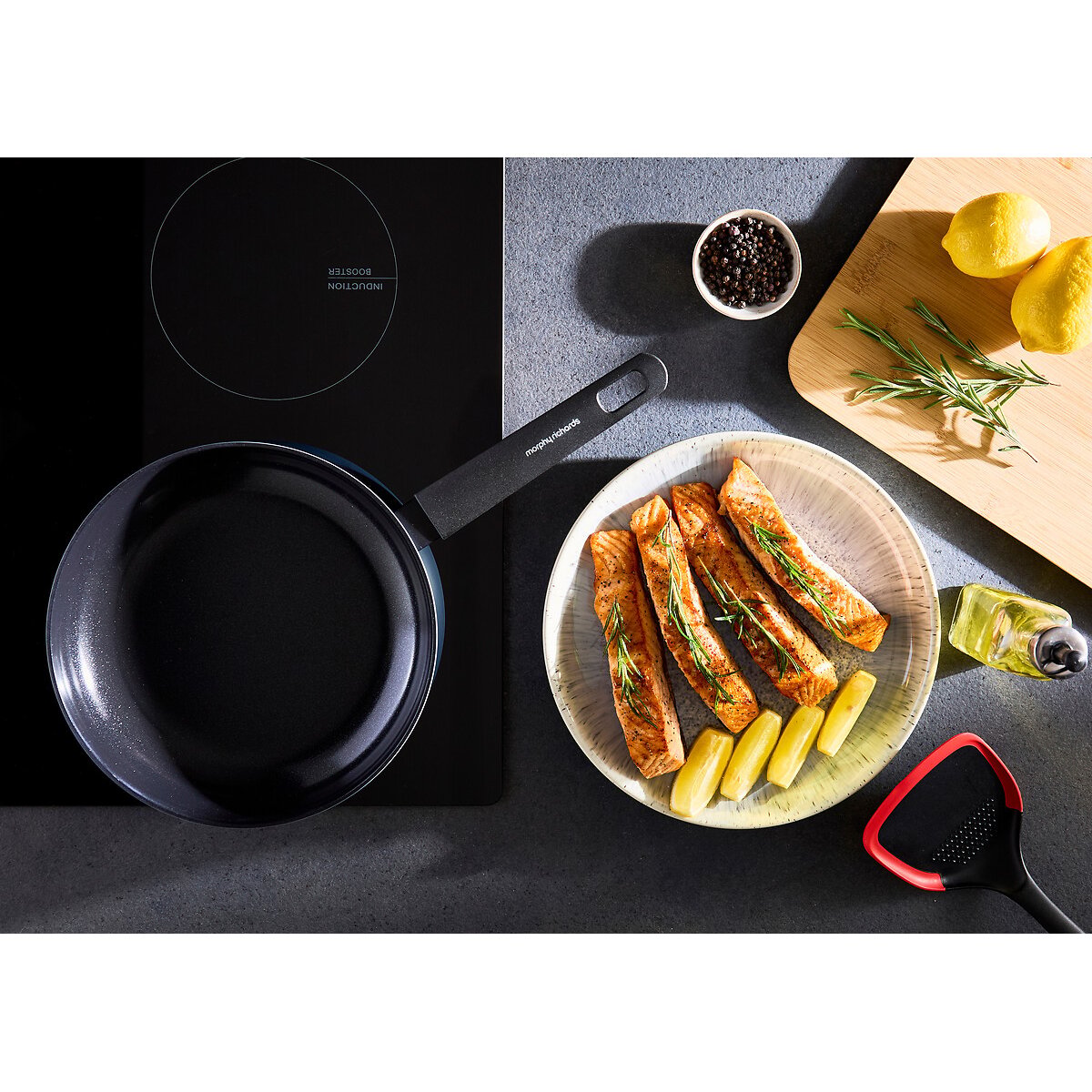 28cm Recycled Aluminium Frying Pan blue, MORPHY RICHARDS
